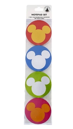 Disney Notepad Set - Mickey Mouse Square And Circle - 4 Piece Set 3 Disney Notepad Set - Mickey Mouse Square And Circle - 4 Piece Set