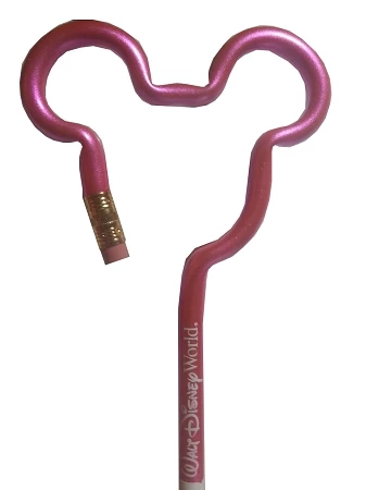 Disney Pencil - Mickey Mouse Icon - Walt Disney World - Pink 3 Disney Pencil - Mickey Mouse Icon - Walt Disney World - Pink