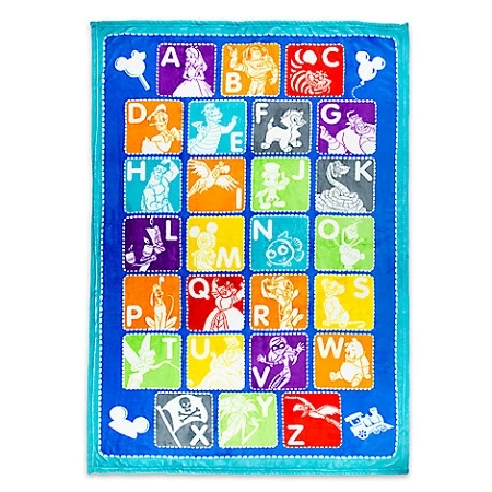 Disney Throw Blanket - World Of Disney Alphabet Fleece 3 Disney Throw Blanket - World Of Disney Alphabet Fleece