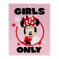 Disney Tin Sign- Minnie Mouse Tin Sign - Girls Only