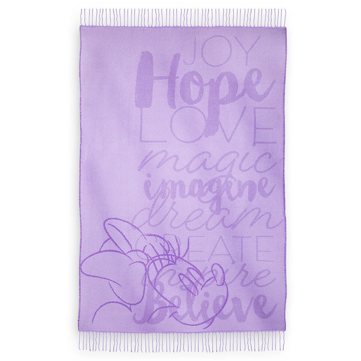 Disney Throw Blanket - Minnie Mouse Quotes - Purple 3 Disney Throw Blanket - Minnie Mouse Quotes - Purple