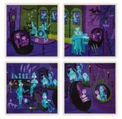 Disney Shag Coaster Set - The Haunted Mansion - 31 Ghosts