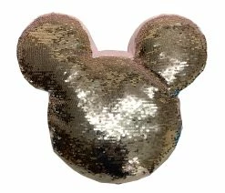 Disney Pillow - Mickey Mouse Icon - Reversible Sequin - Rose Gold