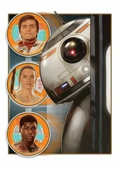 Disney Postcard - BB-8 And Friends - Star Wars