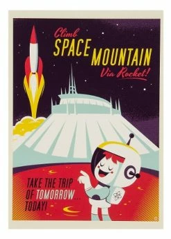 Disney Postcard - Climb Space Mountain - Magic Kingdom