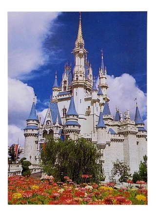 Disney Postcard - Cinderella Castle With Flowers - Magic Kingdom 3 Disney Postcard - Cinderella Castle With Flowers - Magic Kingdom
