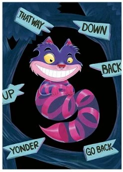 Disney Postcard - Not All There - Cheshire Cat - By Tercek