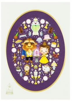 Disney Postcard - Truly Enchanted - Belle And Beast - By Maruyama