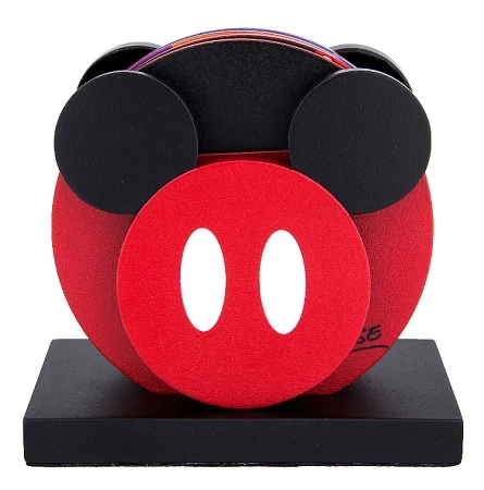 Disney Coaster Set - Colorful Kitchen - Mickey And Friends - Set Of 4 3 Disney Coaster Set - Colorful Kitchen - Mickey And Friends - Set Of 4