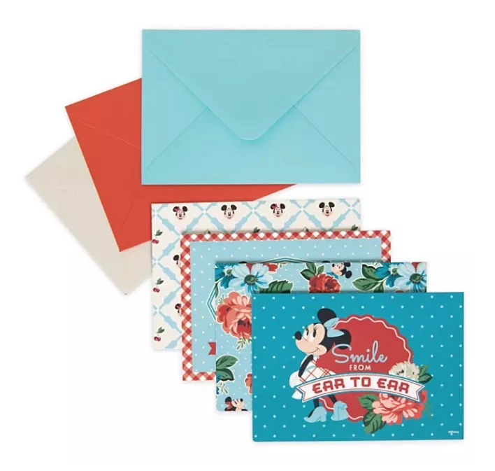 Disney Notecard Set - Mickey And Minnie Mouse Retro 3 Disney Notecard Set - Mickey And Minnie Mouse Retro