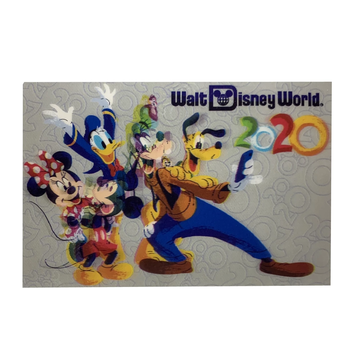 Disney Postcard - 2020 Mickey Mouse And Friends - Lenticular 3 Disney Postcard - 2020 Mickey Mouse And Friends - Lenticular