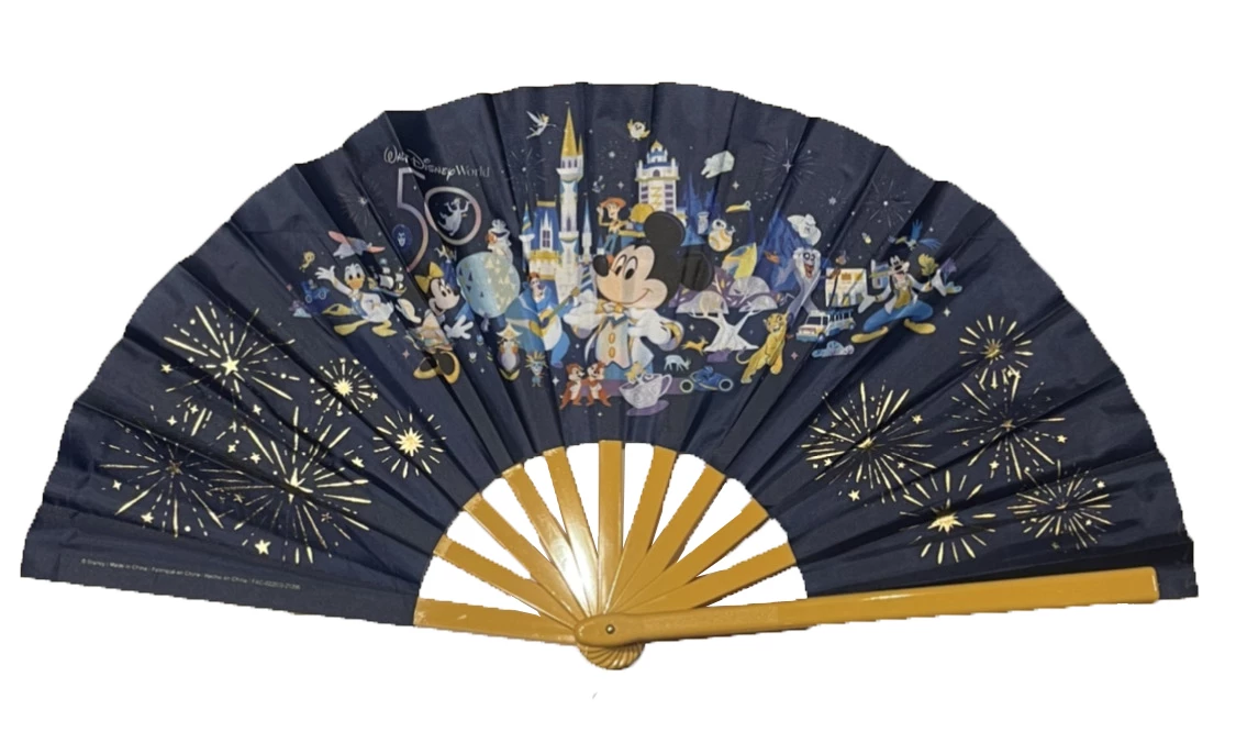 Disney Folding Fan - 50th Anniversary - Mickey & Friends 2 Disney Folding Fan - 50th Anniversary - Mickey & Friends