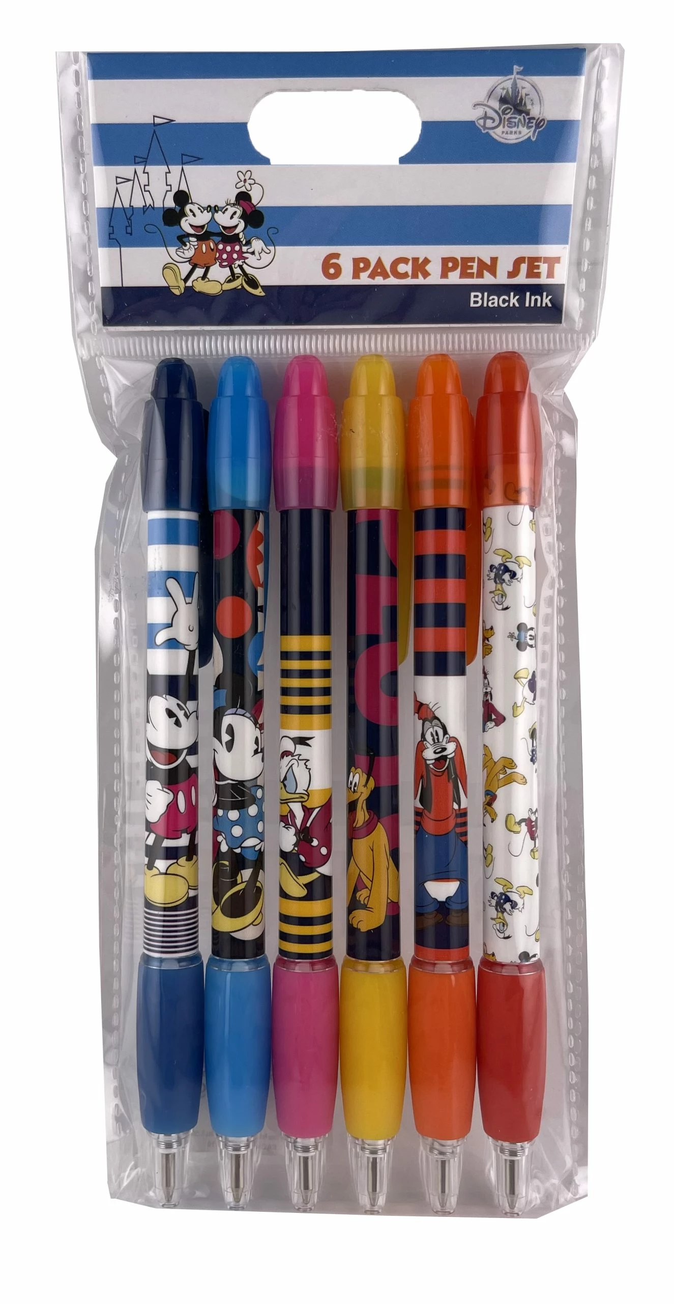 Disney Pen Set - Mickey Mouse & Friends - Set Of 6 3 Disney Pen Set - Mickey Mouse & Friends - Set Of 6